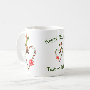 Mug Fête de Noël pour Sucre de canne Elf Homme