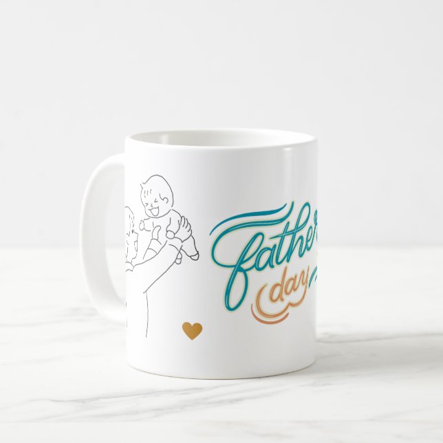 Mug Fête de notre premier père ensemble - Spécial Papa (Devant gauche)