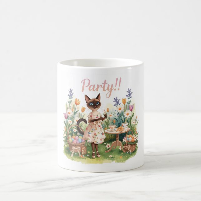 Mug Fête de Pâques pour les amoureux des chats avec de (Centre)