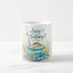Mug Fête de pêche à thème avec gâteau