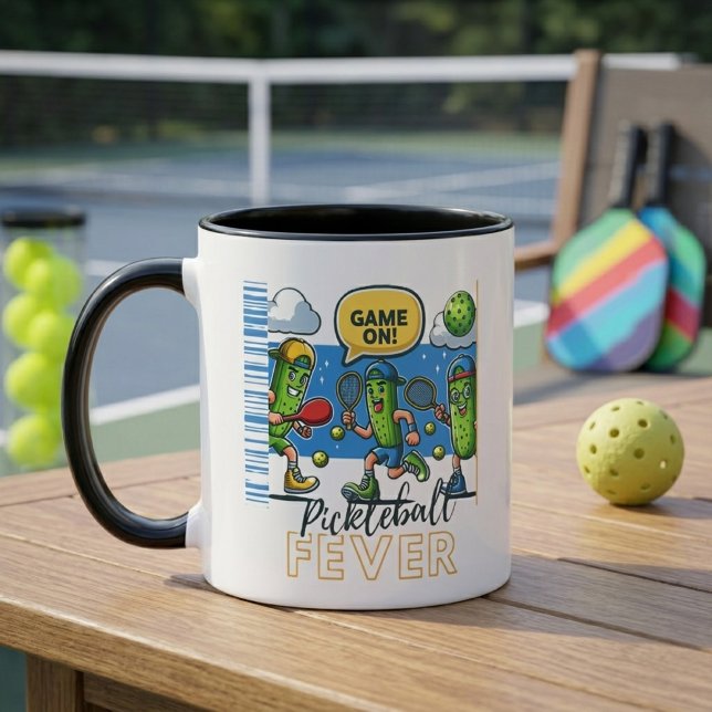 Mug Fête de Pickleball : Que le jeu commence ! Fièvre  (Créateur téléchargé)