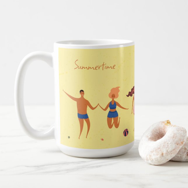 Mug Fête de plage estivale thé amusant (Avec donut)