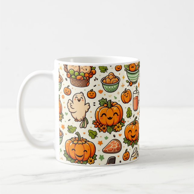 Mug fête de Thanksgiving en famille (Gauche)