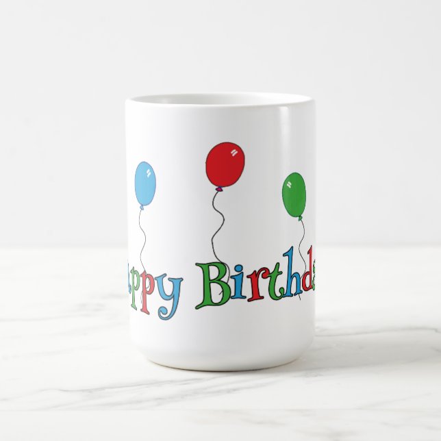Mug Fête des Ballons Colorés Joyeux Anniversaire (Centre)