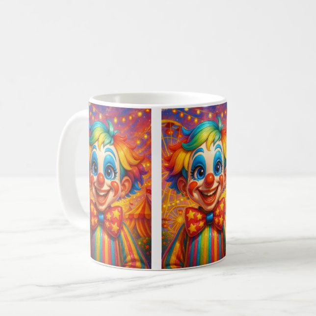 Mug Fête des clowns colorés (Devant gauche)
