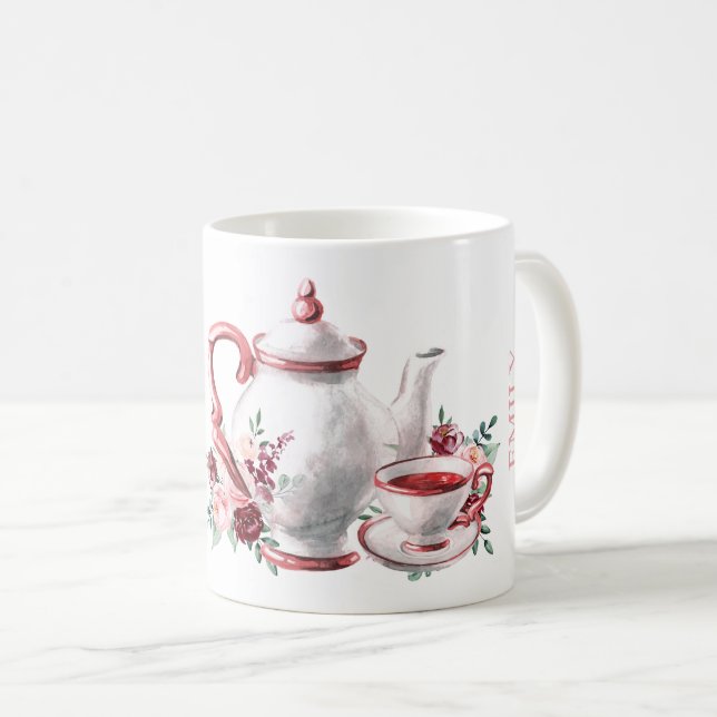 Mug Fête des mariées Mariage florale ParTea Favoriser (Devant droit)