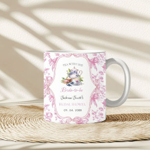 Mug Fête des mariées Tea Party Fleur sauvage rose