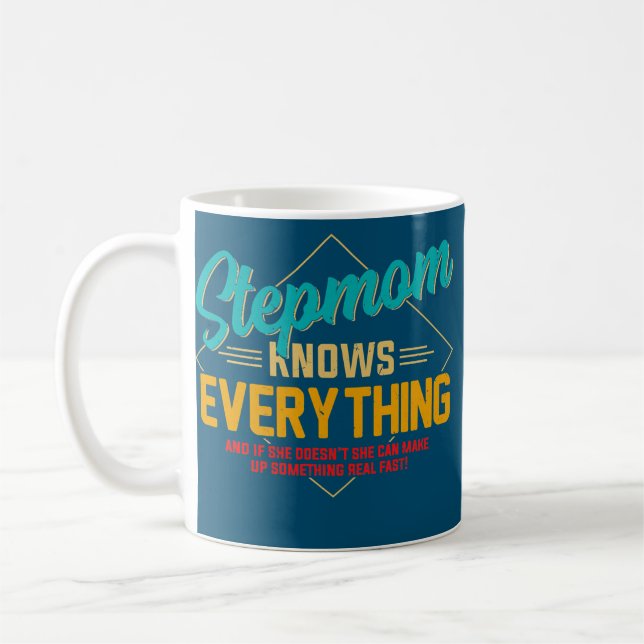 Mug Fête des mères amusantes Retro Stepmaman Tout savo (Gauche)