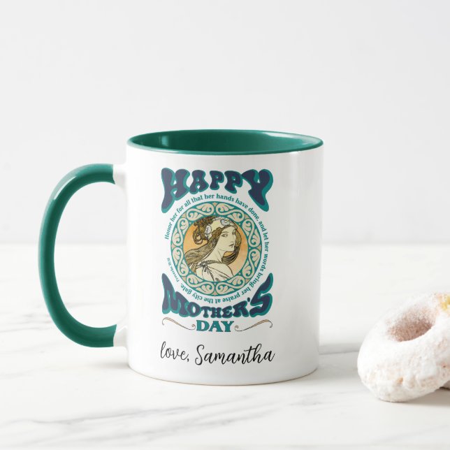 Mug Fête des mères avec une touche chrétienne coutume  (Avec donut)