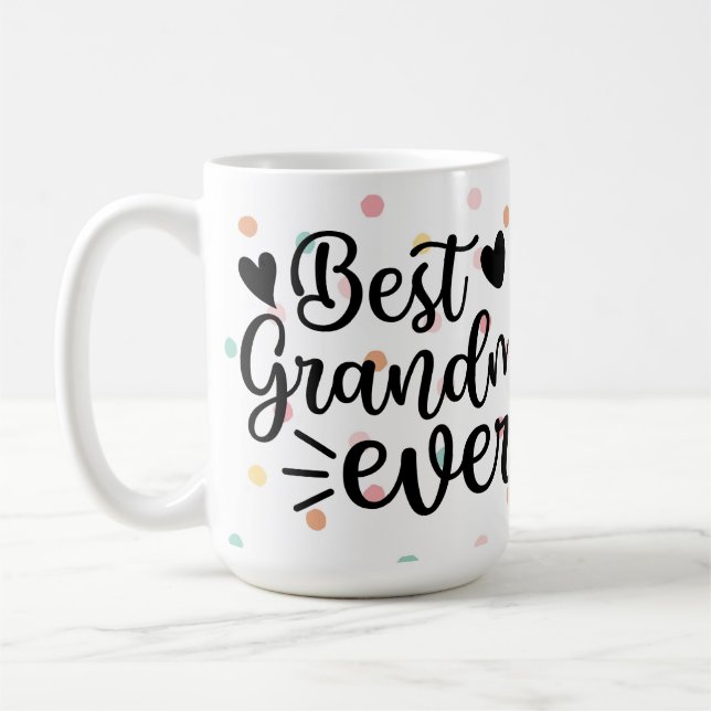 Mug Fête des mères Cadeau Meilleure grand-mère jamais (Gauche)