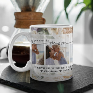 Mug Fête des mères   Collage photo Floral Three