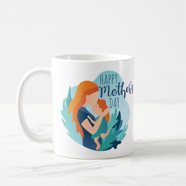 Mug Fête des mères contemporaines Mère et fille Cadeau (Gauche)