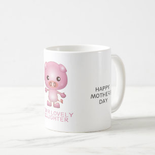 Mug Fête des mères de cochon de dessin animé