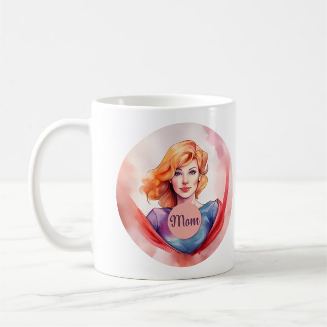 Mug Fête des mères de maman Belle femme Mère avec enfa (Gauche)