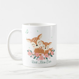 Mug Fête des mères de maman et de bébé cerf