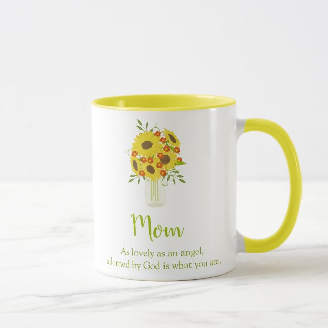 Mug Fête des Mères de Tournesol brillant (Droite)