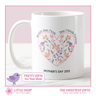 Mug Fête des Mères du Coeur Floral sur mesure