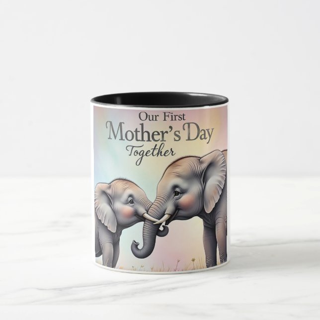 Mug Fête des mères Eléphants Première Fête des mères e (Centre)