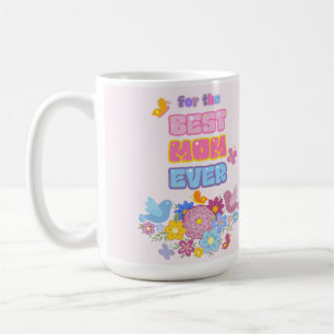 Mug Fête des mères fleurs sauvages papillon Aquarelle