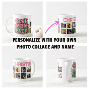 Mug Fête des mères Gifs Best Mom Ever Photo Collage
