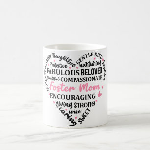 Mug Fête des Mères Inspirationnelle Coeur/Foster Maman