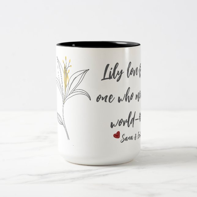 Mug Fête des Mères Lys Jaune (Centre)