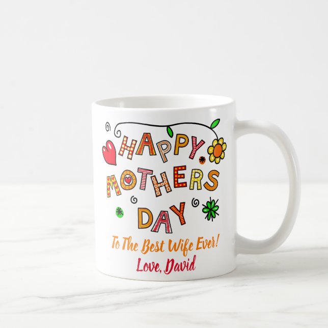 Mug Fête des mères Meilleure femme Maman toujours deux (Droite)