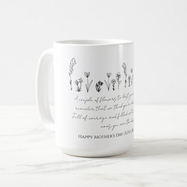 Mug Fête des mères personnalisable "Meilleure maman" M (Devant gauche)