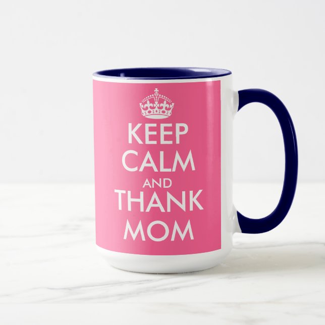 Mug Fête des mères| Restez calme et merci à maman (Droite)