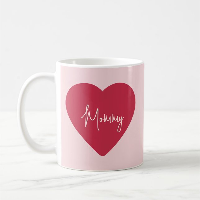 Mug Fête des Mères - Soft Rose & Red Heart (Gauche)