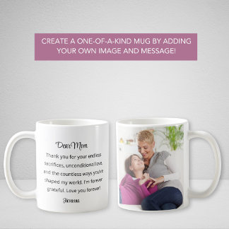 Mug Fête des mères Thé photo et texte personnalisé