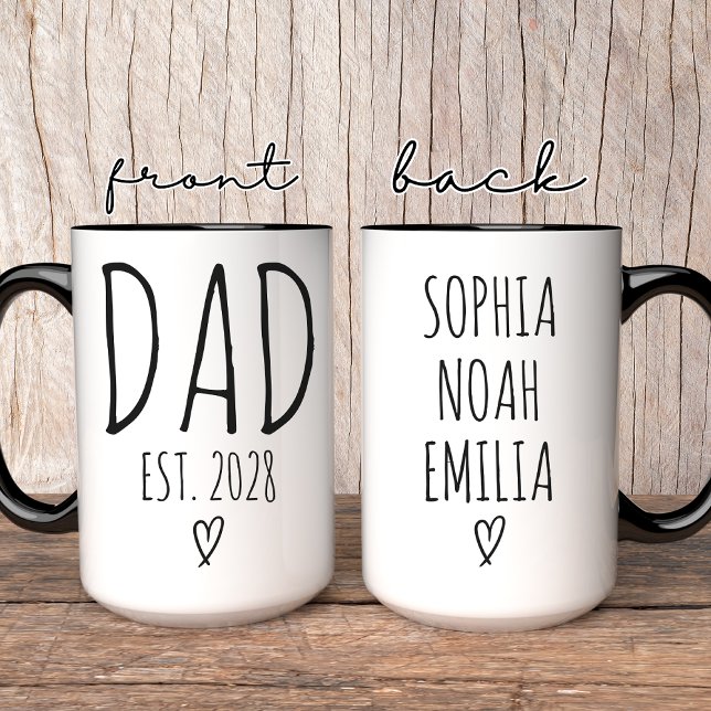 Mug Fête des pères, Anniversaire, Fête (custom dad mug, fathers day mug, papa coffee mug, dad birthday gift, christmas gift dad,)