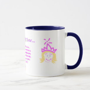 Mug Fête des pères "Best Daddy Ever" Pink Princess cad