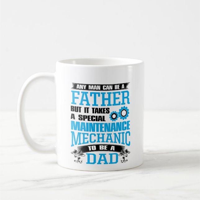 Mug Fête des pères-cadeaux papa, mécanicien de mainten (Gauche)
