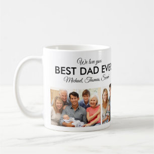 Mug Fête des pères Collage photo de meilleur papa