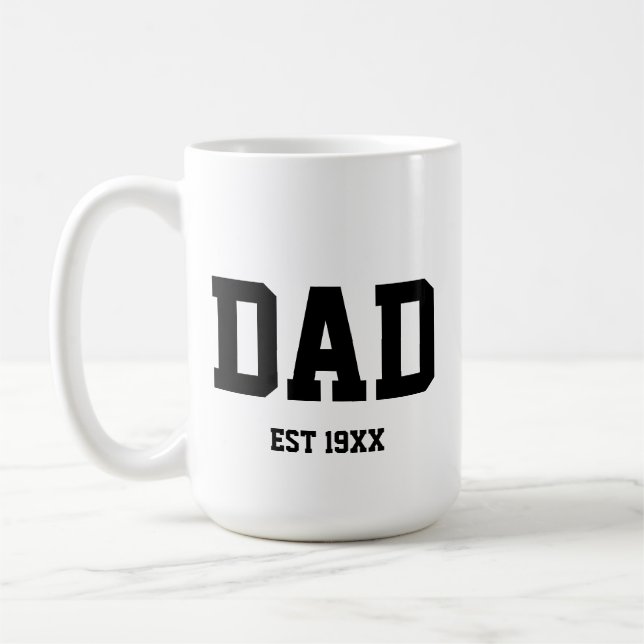 Mug Fête des pères d'année personnalisée papa établi c (Gauche)