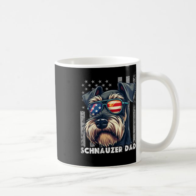 Mug Fête des pères de chien de père de mini-Schnauzer  (Droite)