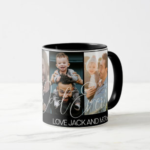 Mug Fête des pères de collage photo personnalisée mode