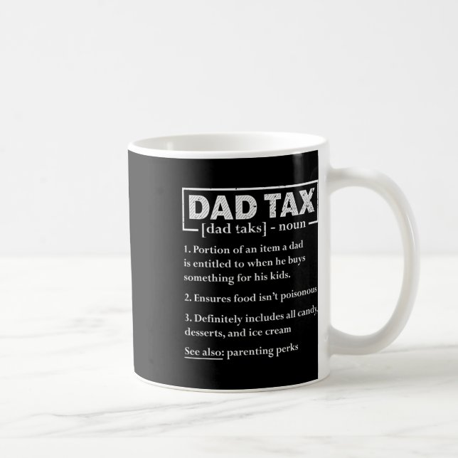 Mug Fête des pères de définition fiscale drôles papa f (Droite)