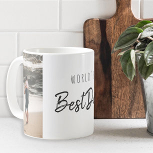 Mug Fête des pères de meilleur papa du monde de script