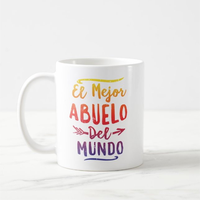 Mug Fête des pères d'EL Mejor Abuelo Del Mundo Grandpa (Gauche)