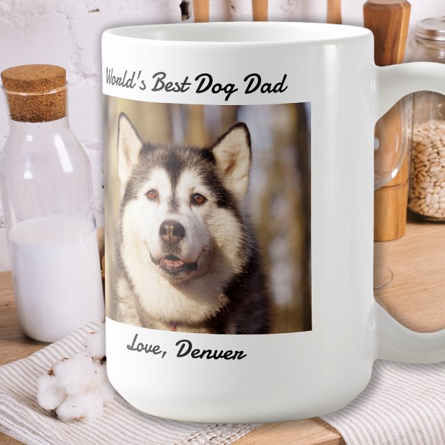 Mug Fête des pères - Drôle Chien Papa Anniversaire - P (Créateur téléchargé)