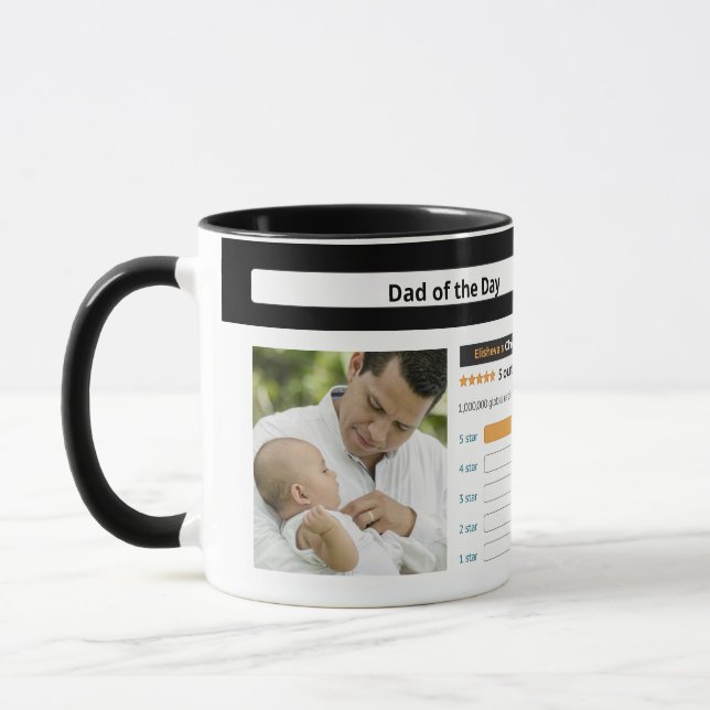 Mug Fête des pères drôle Top Rated Personnaliser (Gauche)