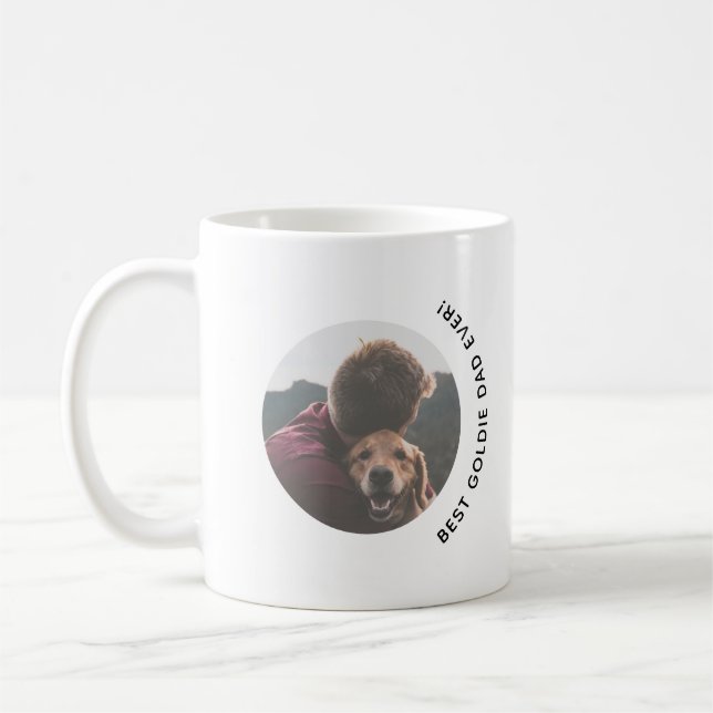Mug Fête des pères Golden Retriever Chien Papa Photo p (Gauche)