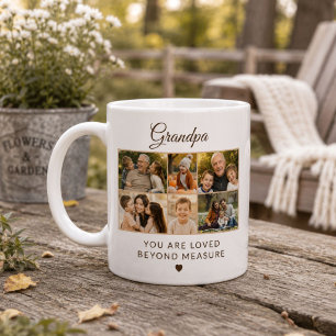 Mug Fête des Pères Grand-père 6 Photo de famille 