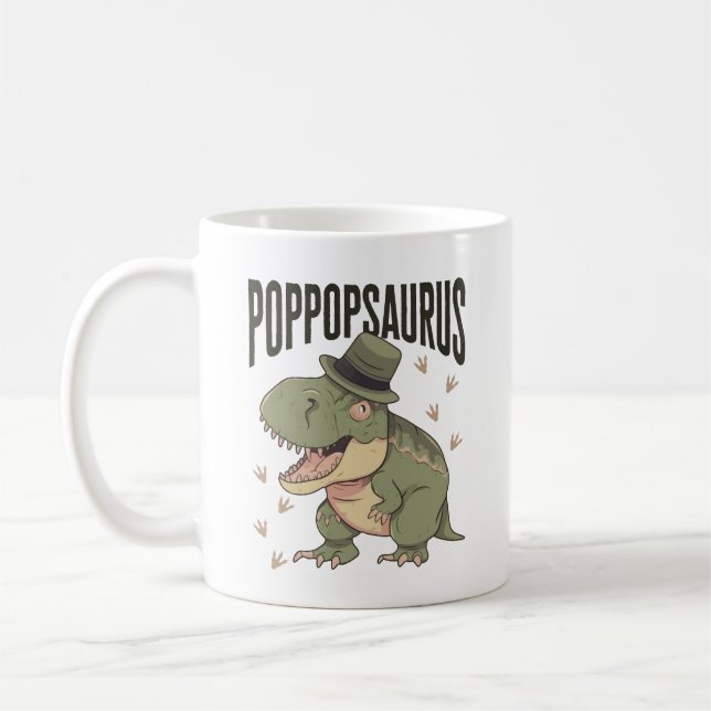 Mug Fête des pères Grand-père Dinosaure Poppopsaurus (Gauche)