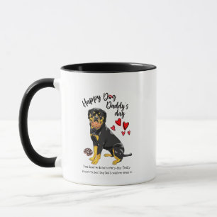 Mug Fête des pères heureuse de votre rottweiler