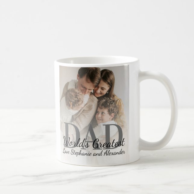 Mug Fête des pères le plus grand papa du monde avec ph (Droite)