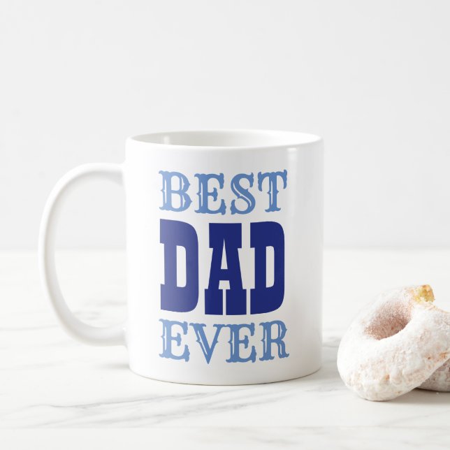 Mug Fête des pères Meilleur Papa Jamais Citer Typograp (Avec donut)