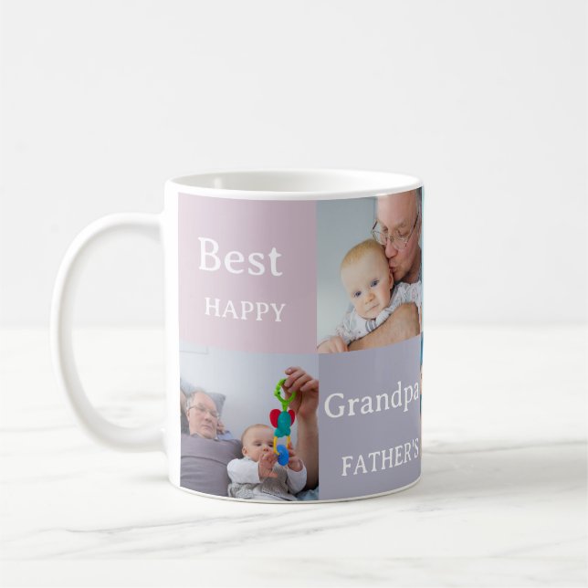 Mug Fête des pères moderne Meilleur grand-père Ever 4  (Gauche)